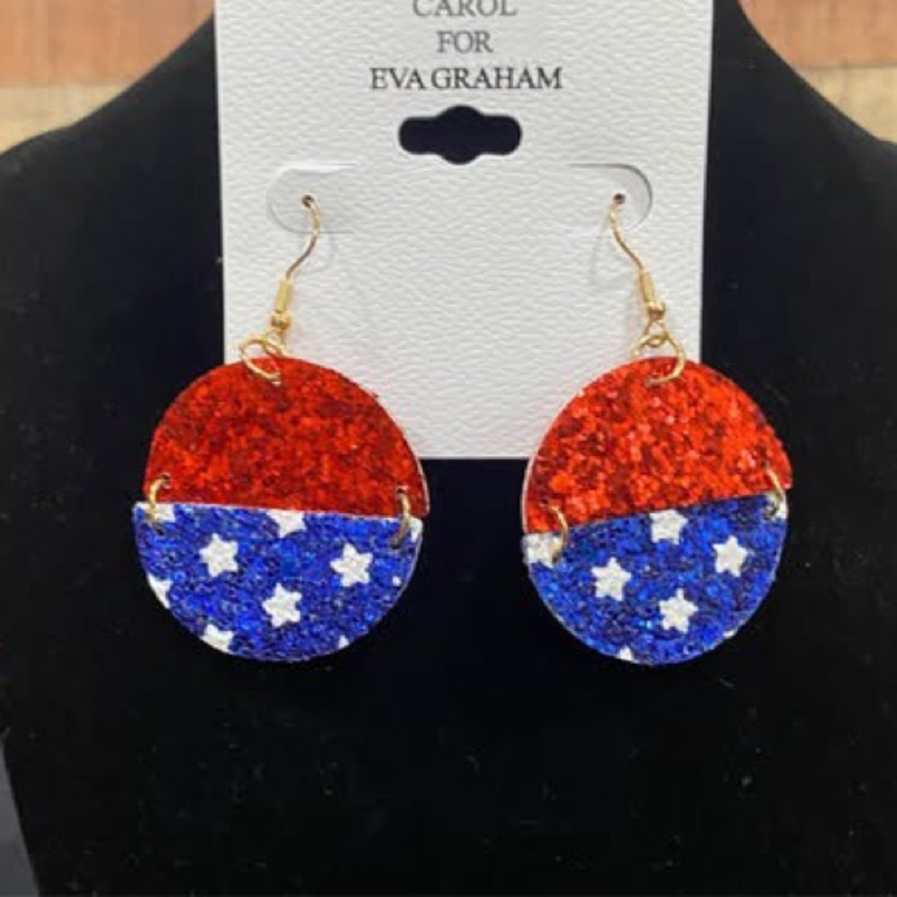 New With Tags Bundle 18 Pair Patriotic Red White & Blue American July 4 Earrings